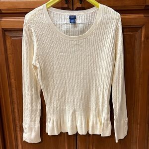 #49 - Izod ivory light sweater. Size XL